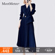 MeetMetro瑪依爾西裝連衣裙女2025春季新款質(zhì)感職業(yè)通勤百褶裙 藏青【現(xiàn)貨】 S