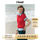 ELAND衣戀POLO衫女基礎(chǔ)款百搭針織短袖舒適毛衣T恤新款 紅色(20)Red L 170