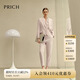 PRICH職場(chǎng)輕熟風(fēng)一?？蹜犟g領(lǐng)修身西裝外套套裝女 26淺粉色西裝 S 155