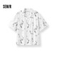 森馬（Semir）短袖襯衫男國風(fēng)錦鯉滿印情侶裝度假風(fēng)松弛2025夏上衣109325104204