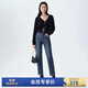 simple pieces【保暖蠟筆褲】秋冬款SPS牛仔褲女加絨小個(gè)子九分褲 復(fù)古藍(lán)/身高153-164(現(xiàn)貨） 88-90（95-105斤）