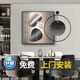 宜巢免打孔掛鐘輕奢餐廳裝飾畫現(xiàn)代簡約帶鐘表組合掛畫飯廳背景墻壁畫 時來運轉(zhuǎn)【70*70+60鐘表】