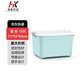 ??？退嚰咽占{箱塑料加厚衣服大號收納箱兒童玩具整理箱車載收納箱儲物箱搬家打包箱神器收納盒藍(lán)色150L帶輪