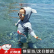 男童泳衣長(cháng)袖防曬2025新款連體可愛(ài)卡通小中大童男寶寶洋氣泳裝 鯊魚(yú)連體泳衣 100 （XL）【建議身高100-110cm】