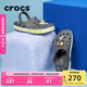 卡駱馳crocs洞洞鞋貝雅卡駱班輕便耐磨一腳蹬休閑鞋|205089 石板灰/青檸綠-0GX 41 /42(260mm)