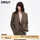 ONLY春季時(shí)尚簡約無領(lǐng)設(shè)計(jì)寬松西裝外套女|124108004 E08 麻灰色 S (160) 80A