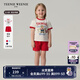 Teenie Weenie Kids小熊童裝25夏季新款男女寶寶印花短袖短褲套裝 紅色 110 cm
