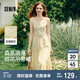 森馬（Semir）連衣裙女設(shè)計(jì)感肌理浪漫2025夏季甜美花邊碎花吊帶裙107425114051