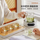 京厽木把公道玻璃杯泡茶日本品質(zhì)高硼硅耐熱茶濾網(wǎng)一體月牙分茶器新型 透明月牙公道杯方韻壺400ml