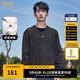 卡賓（CABBEEN）【純棉】高周波LOGO長袖T恤男裝2024秋季新款寬松潮牌打底衫 煤黑色01 XL /180/52