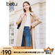 百圖betu女裝春季新款風(fēng)衣修身顯瘦單排鈕風(fēng)衣外套女2402T65 卡其色 S