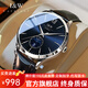 I&W CARNIVAL HWGUOJI男士手表男款全自動(dòng)機(jī)械表男士品牌腕表夜光月相防水男表禮物男 銀藍(lán)皮帶|進(jìn)口機(jī)芯|定制刻字