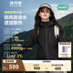 波司登（BOSIDENG）外軟殼外套女連帽防風(fēng)防潑水透濕露營(yíng)徒步穿越穿搭防護功能外套 黑色8056-經(jīng)典極簡(jiǎn)風(fēng) S 160/84A