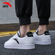 安踏男鞋板鞋男2026春季新款男士透氣低幫平底休閑鞋潮滑板鞋子男 安踏白/黑-8053 42