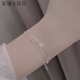 KZD999純銀足銀櫻花少女手鏈女輕奢學(xué)生手飾簡約百搭女友禮物 櫻櫻少女手鏈.白金色同款