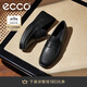 愛步（ECCO）休閑皮鞋男 通勤軟底舒適樂(lè)福鞋 S 輕巧莫克系列540534 黑色40