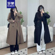 羅蒙（ROMON）高級(jí)感西裝風(fēng)衣外套2025年新款春秋女裝顯瘦中長款顯瘦英倫大衣 棕色 L -115斤內(nèi)拍