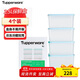 特百惠（Tupperware）冷凍2.5L*4保鮮盒食品級冰箱儲物密封收納盒肉類(lèi)速凍速解 馬卡藍