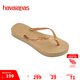 havaianas哈唯納SlimFlatform厚底人字拖女夏外穿增高夾腳涼拖鞋 0570-金色 37 37/38巴西碼