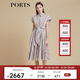 PORTS寶姿商場(chǎng)同款春夏新款女裝撞色條紋系帶連衣裙LD8D166PFD124 鹿茸棕條紋 S (4)