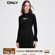 ONLY氣質(zhì)修身長袖針織衫套裝短款連衣裙女|123107046 H1Z黑色 L (170) 88A