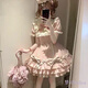 夢(mèng)動(dòng)條紋千層Lolita洛麗塔蛋糕裙可愛(ài)甜美公主短袖op春秋夏古早doll感 粉色大全套 S