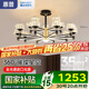 惠普輕奢led客廳大燈水晶吊燈全光譜護(hù)眼中山燈具現(xiàn)代北歐吊燈包安裝