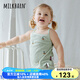 Milkbarn兒童套裝寶寶夏季純棉吊帶短褲女童洋氣時髦童裝 海岸之約 100 cm