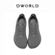 DWORLD4E寬楦赤足跑鞋男士網(wǎng)面透氣戶外運(yùn)動(dòng)輕便耐磨緩震訓(xùn)練健身慢跑鞋 煙灰色 42