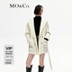 MO&Co.【美麗諾綿羊毛】冬極簡風(fēng)雙面呢大衣外套MBC4OVC001附腰帶 米白色 M 165