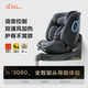 兩只兔子求知2智能通風(fēng)車載嬰兒童安全座椅0-4-12歲寶寶汽車用 極空黑