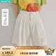 茵曼（INMAN）萊賽爾休閑牛仔短褲2025夏季女裝新款百搭毛邊a字白色褲子 珍珠白 28
