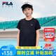 FILA斐樂童裝兒童透氣上衣2024夏季新款中大童男女童短袖運(yùn)動T恤 傳奇藍(lán)-NV 120 cm