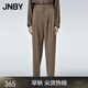 江南布衣（JNBY）秋季休閑褲女錐形褲子簡約純色寬松通勤長褲鉛筆褲5N8E10230 216/臘粉駝色 M