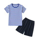 儷韻小屋（LiYunHouSe）兒童迷彩服套裝夏季中小學(xué)生短袖夏令營(yíng)服男女童軍訓(xùn)演出服 海軍衫套裝 140