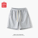 名創(chuàng  )優(yōu)品（MINISO）重磅短褲男夏季潮牌百搭五分衛褲美式休閑運動(dòng)直筒中褲 麻灰 M