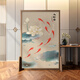 新中式屏風(fēng)隔斷客廳進(jìn)門(mén)玄關(guān)臥室遮擋家用實(shí)木入戶(hù)禪意荷花辦公室 圖5 支持定制樟子松每平方