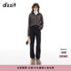 DZZIT地素牛仔褲2024冬季新款丹寧主義水洗工藝褲子女3I4R6051S 黑色 M