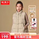 坦博爾【反季】秋冬羽絨服短款女士馬甲背心90鴨絨休閑保暖外套TD238006 奶茶棕 2XL (180)