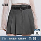 森馬（Semir）半身裙女腰帶西裝百褶裙顯瘦2025春季女團(tuán)風(fēng)遮胯短裙109125120001