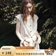 范思藍(lán)恩氣質(zhì)老錢風(fēng)麻本色休閑襯衫女2025夏新款坎肩v領(lǐng)襯衣2390 麻本色 S