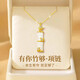 ALLOVE竹節(jié)銀項(xiàng)鏈女2025新款和田玉吊墜七夕情人節(jié)禮物送女朋友老婆生日