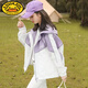 G.DUCKKIDS女童外套秋裝2025新款韓版休閑兒童衣服女大童春秋潮款風(fēng)衣外搭 紫色反光條 170 建議身高160厘米左右
