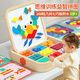衫咩七巧板磁力拼圖積木寶寶幼兒園男孩女孩3到6歲禮物益智力兒童玩具 磁力七巧板-288?？善?000+圖形