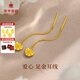 萃華金店黃金耳飾愛心足金耳線時(shí)尚飾品送女友告白節(jié)日禮物 足金愛心耳線（約1.1g）