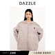 DAZZLE【青綠新年系列】地素棉服25年春新款福祿絎縫大翻領(lǐng)棉服 淺卡其色 XS