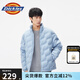 dickies壓紋羽絨服 男女立領(lǐng)時尚百搭保暖外套上衣10916 淺灰藍 L