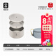 鎧斯鈦雙層飯盒帶蓋雙層便當(dāng)盒家用通勤純鈦餐具飯碗便攜式 純鈦輕食飯盒+收納包