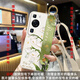 尤思時(shí)華為P60手機殼P60Pro軟硅膠腕帶支架保護套華為p60ART手機殼女款斜挎掛脖背帶硅膠軟殼防摔保護套 古董白-蘭鈴花白【送背帶】 華為P60