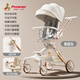 鳳凰（Phoenix）遛娃神器0-6歲用鳳凰嬰兒車雙向高景觀溜娃神器輕便折疊可坐可躺 高級(jí)灰丨皮蓬+雙向推行+六重減震